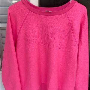 Hot pink crew neck